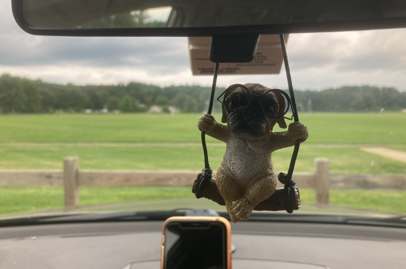 Car Mirror Hanging Accessories Cute Swinging Dog